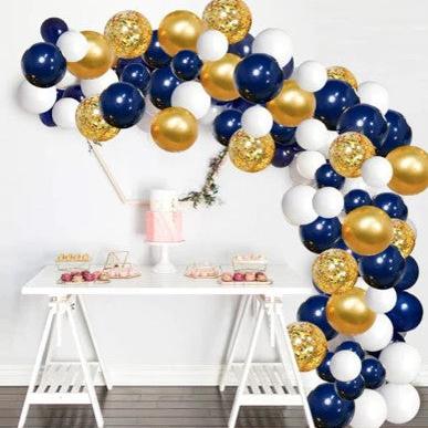 Navy & Gold Balloon Garland Kit (122 Pc)