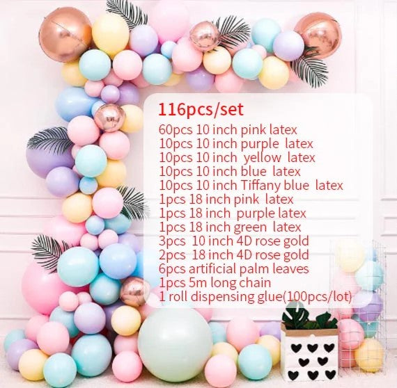 Mixed Pastel Balloon Garland Kit (116 Pc)