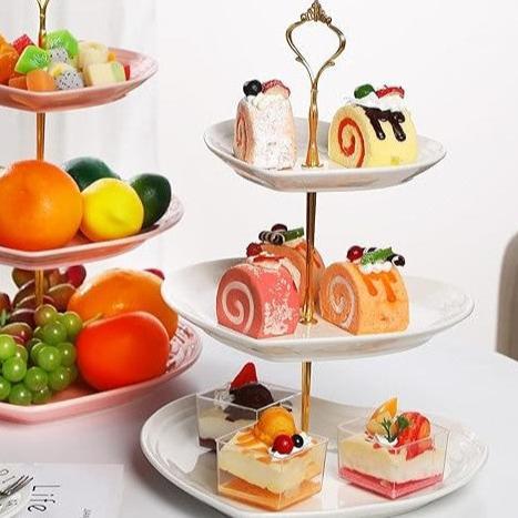 Cake Plate Heart Set of 2